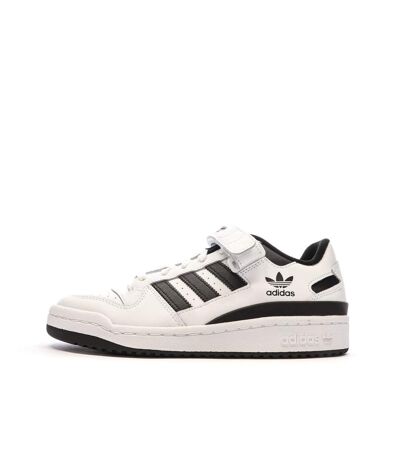 Baskets blanches/noires homme adidas forum low