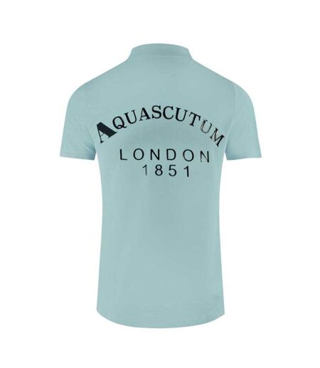 Unisex Adult London 1851 Polo Shirt Light Blue Aquascutum
