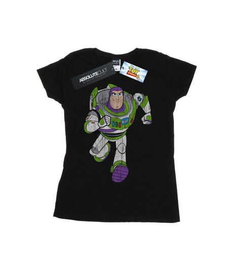 Disney T-shirt en coton Womens/Ladies Toy Story 4 Classic Buzz Lightyear (Noir) - UTBI44447