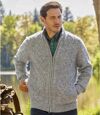 Men's Gray Cable Knit Jacket   Atlas For Men