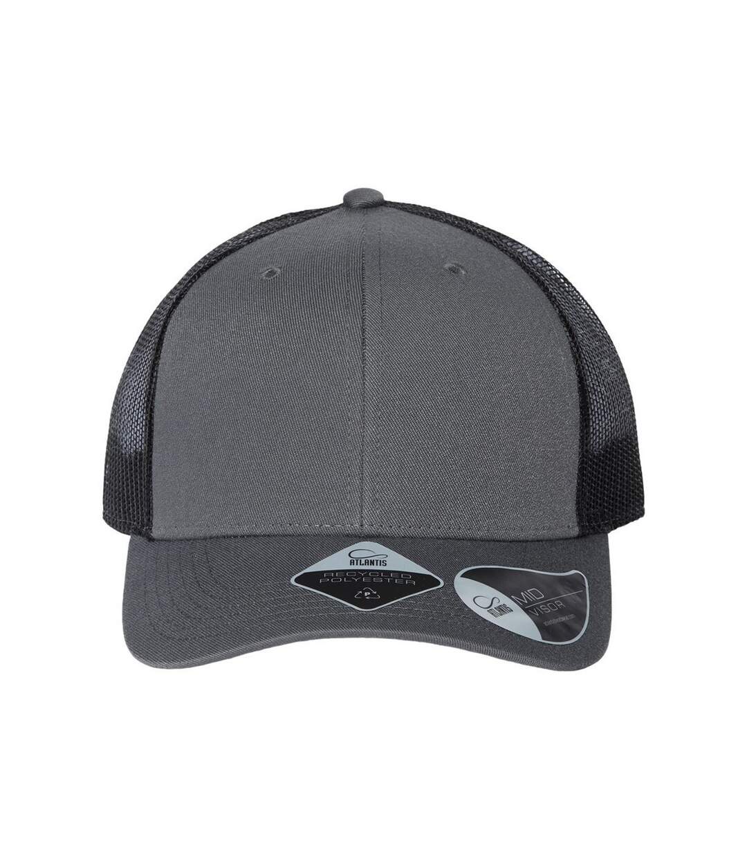 Casquette Trucker Bryce Gris Foncé Noir Atlantis Headwear-1