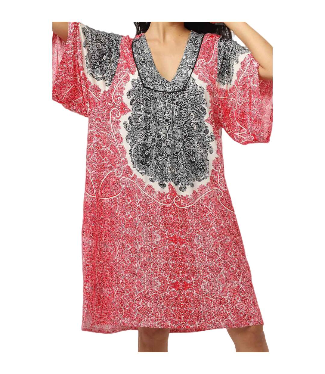 Robe de plage manches trois-quarts Beach Paisley Admas