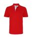 Polo classique homme rouge/blanc Asquith & Fox-1