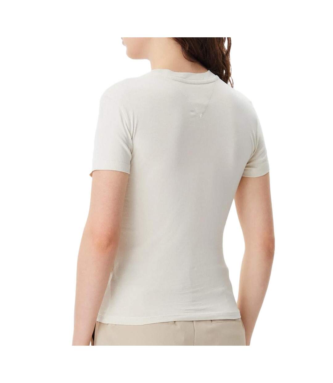 T-shirt beige femme tommy hilfiger night navy - l-2