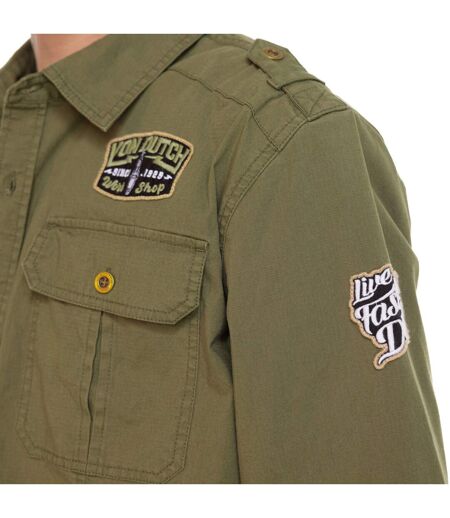 Chemise manche longues  ripstop strech sur poche et badges Stop K Vondutch