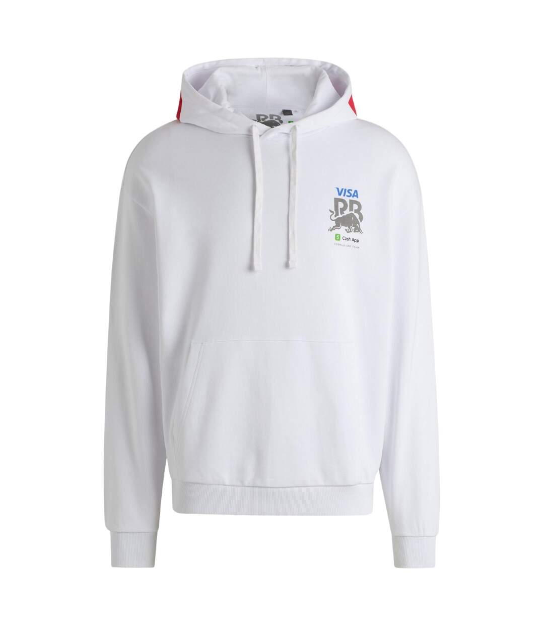 Mens Drop Shoulder Drawstring Hoodie White Hugo-1
