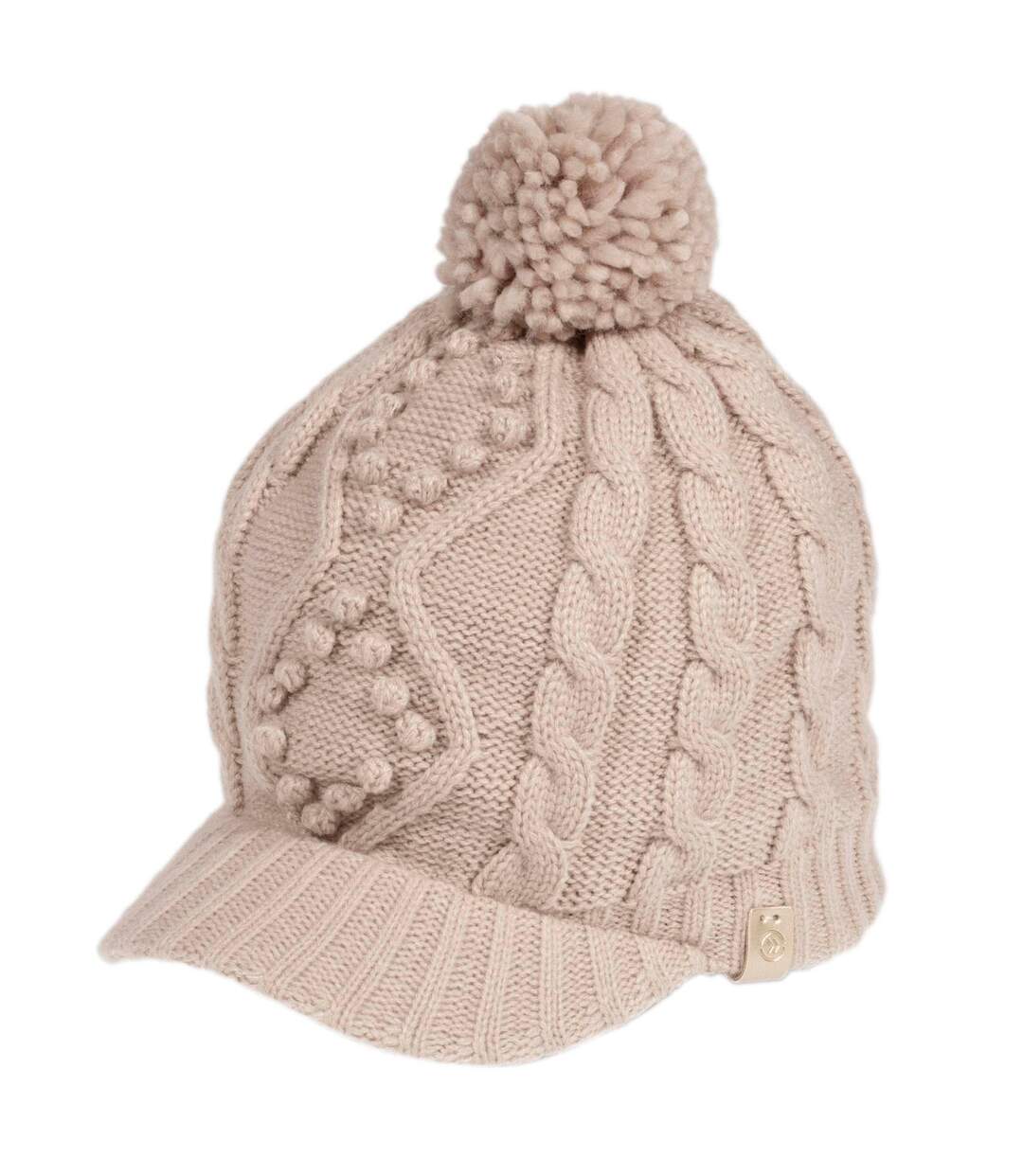 Isotoner Casquette femme point crochet bobbles travaillés