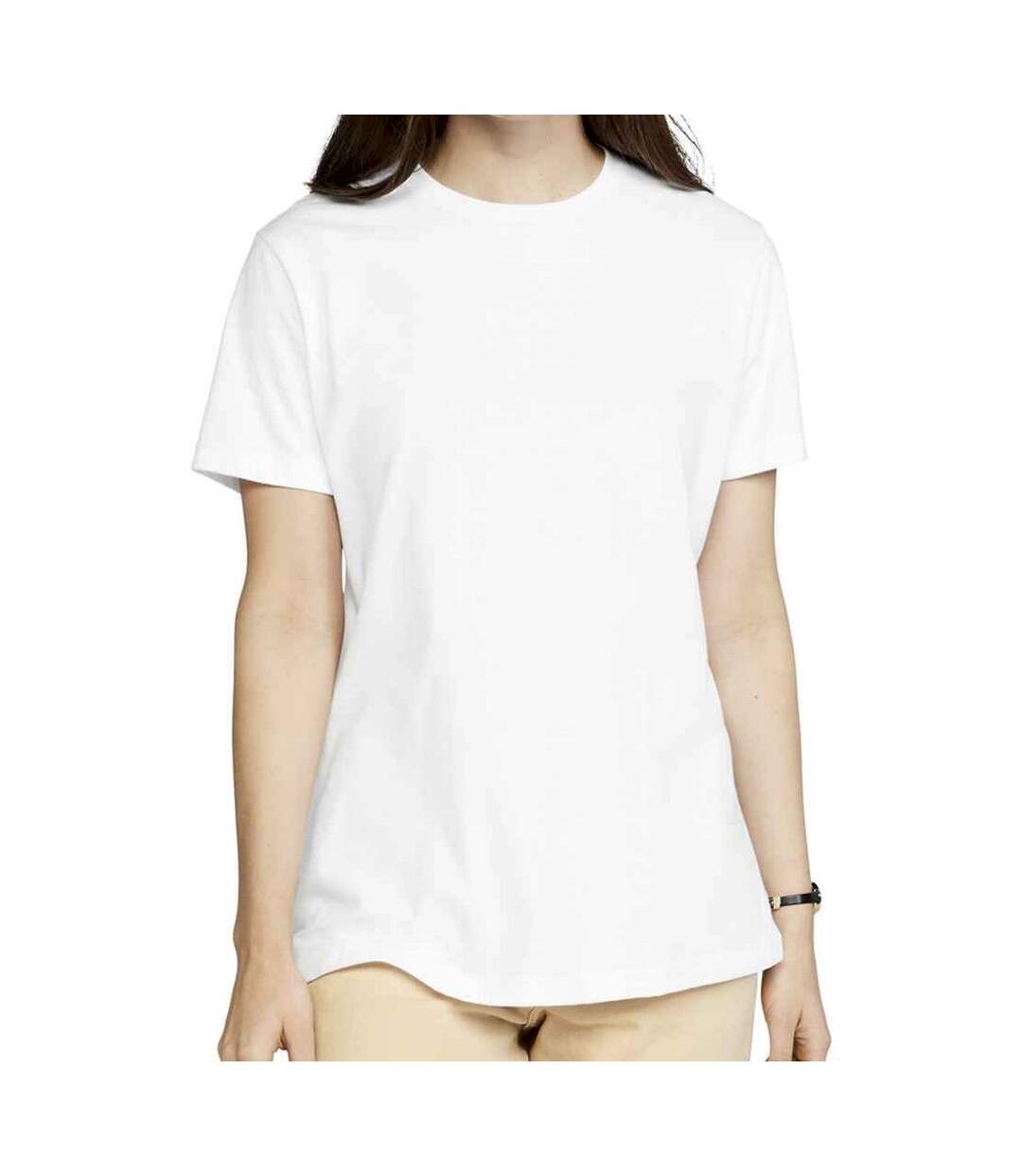 T-shirt femme blanc Gildan