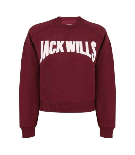 Sweat Motif/style Universitaire Femme Bordeaux Jack Wills