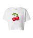 T-shirt Courts Blanc Cerise Femme Noisy May Malena - L