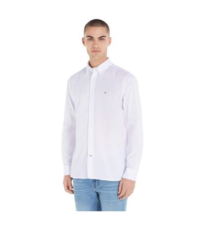 Mens Core Flex Poplin Shirt White Tommy Hilfiger