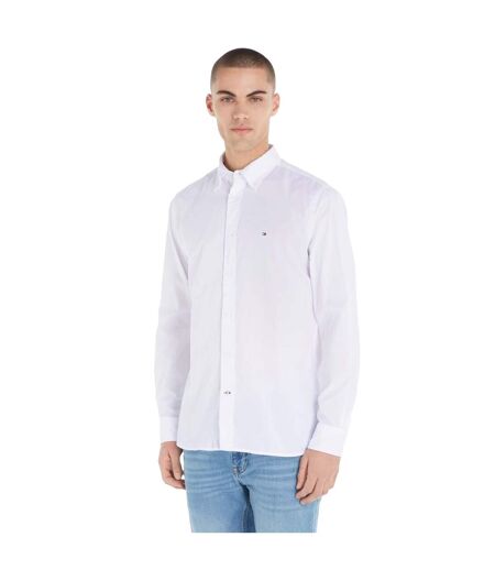 Mens Core Flex Poplin Shirt White Tommy Hilfiger