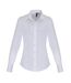 Premier Womens/Ladies Stretch Fit Poplin Long Sleeve Blouse (White) - UTRW6588
