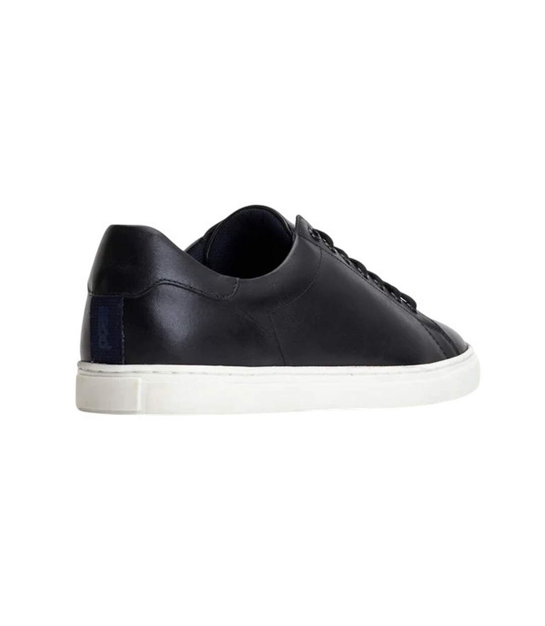 Mens tucker leather soft trainers black Base London-2