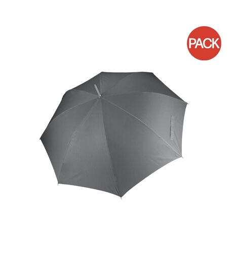 Lot de 2  Parapluie canne à ouverture automatique adulte unisexe taille unique gris ardoise Kimood