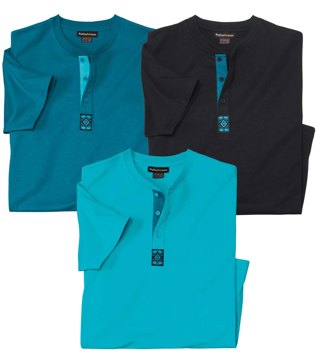 3er-Pack Henley-Shirts-2