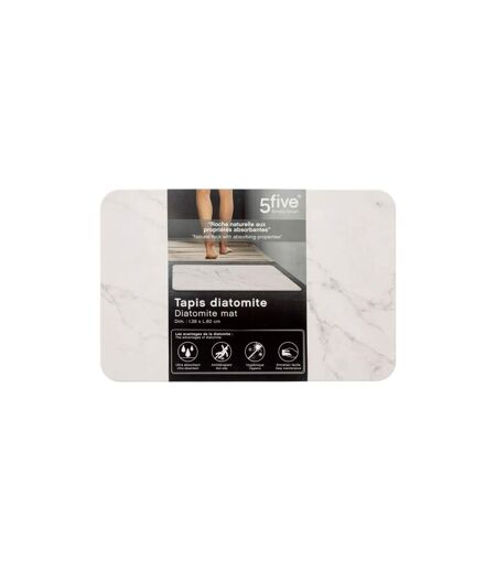 Tapis de Salle de Bain Diatomite 39x60cm Blanc