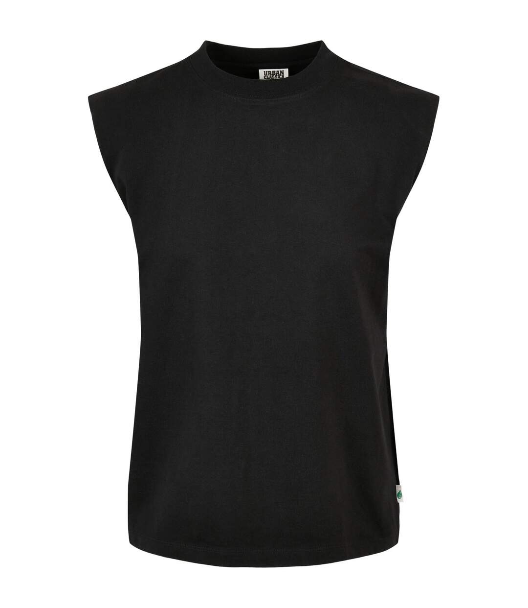 Womens/ladies Organic Padded Shoulder Tank Top Black Urban Classics-1