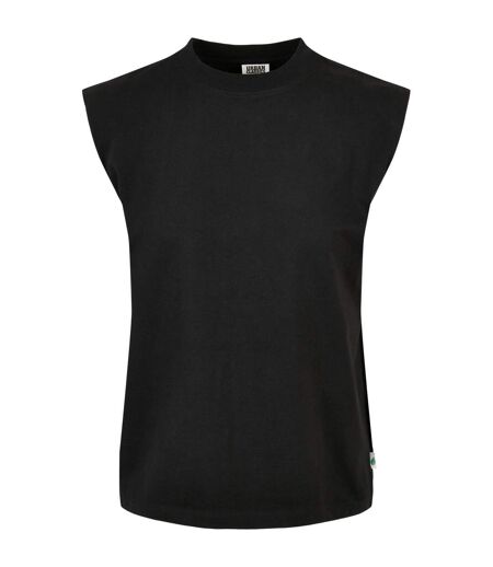 Womens/ladies Organic Padded Shoulder Tank Top Black Urban Classics