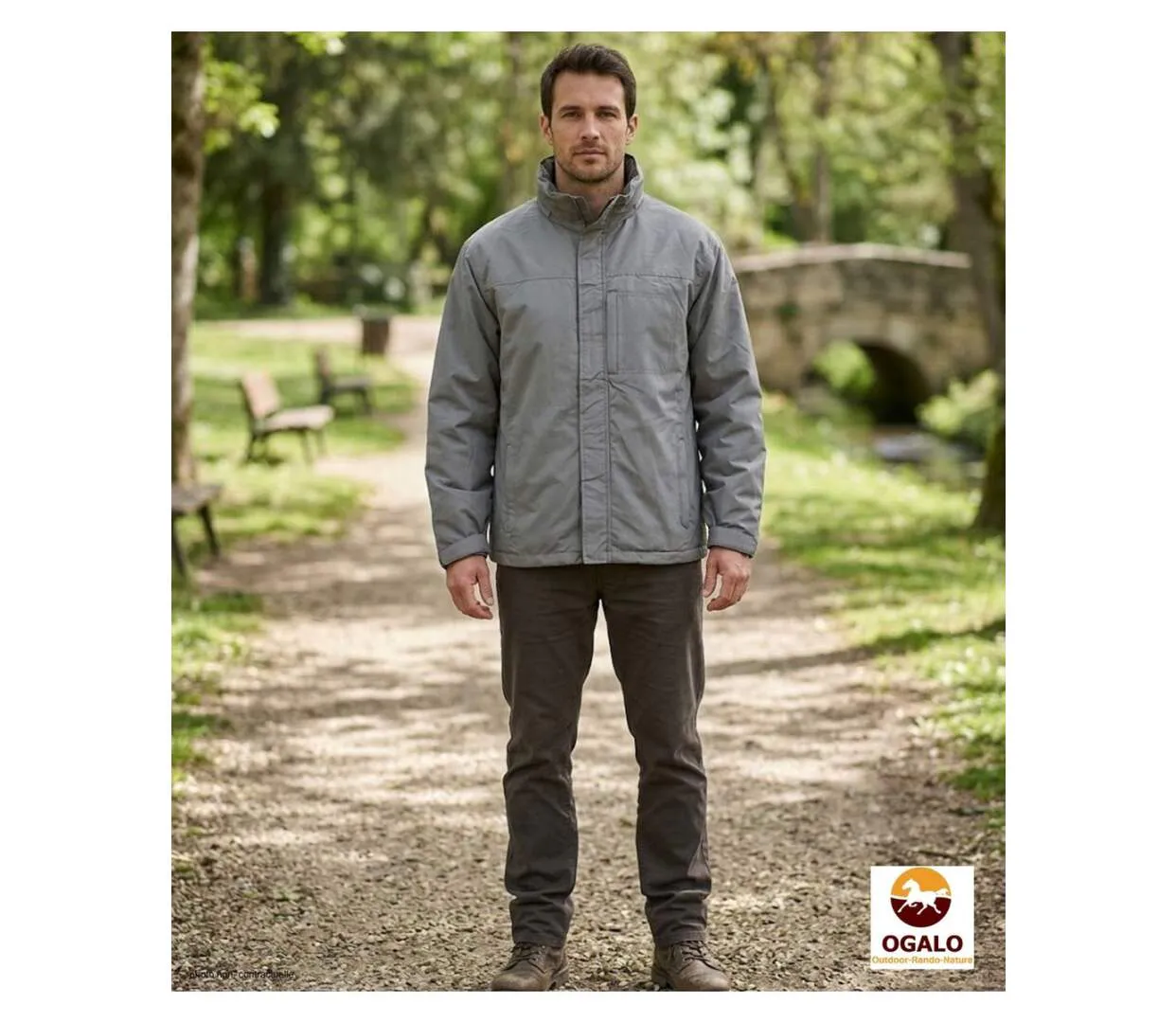 Coupe-vent Homme OGALO 919072 gris : la protection outdoor discrète et efficace-5