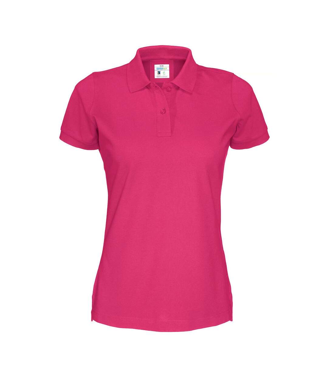 T-shirt pique lady femme cerise foncé Cottover-1