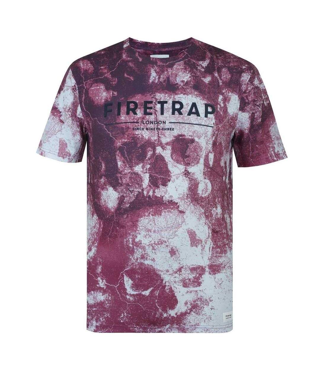 T-shirt Manches Courtes Motif/style Imprimé Intégral Sub Homme Bordeaux Foncé Firetrap-1