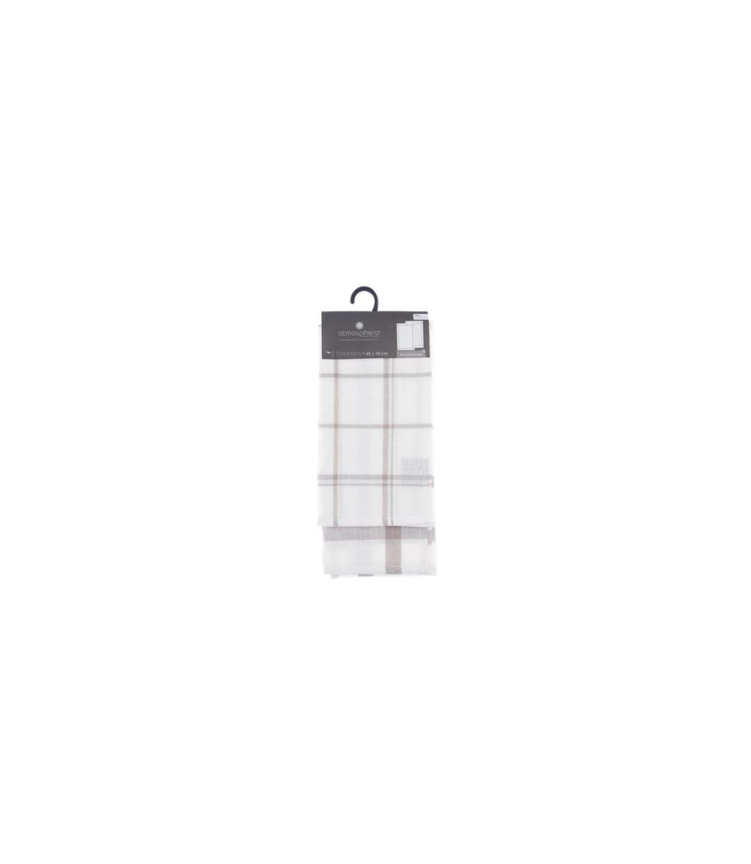 Lot de 2 Torchons de Cuisine Traditionnel 70cm Gris-5