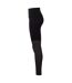 TriDri Womens/Ladies Rib Knit Contrast Bottom Yoga Leggings (Black/Charcoal) - UTRW7676