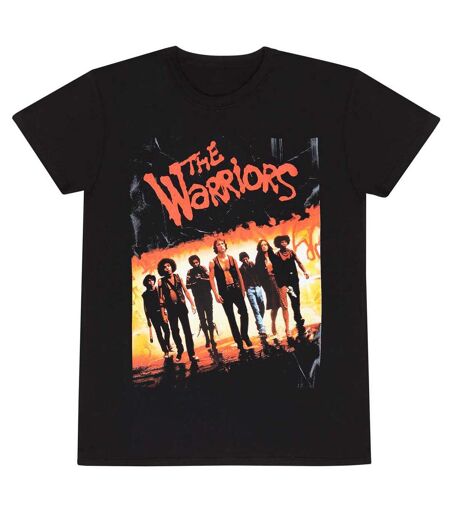 The Warriors Unisex Adult Line Up Angle T-Shirt (Black)