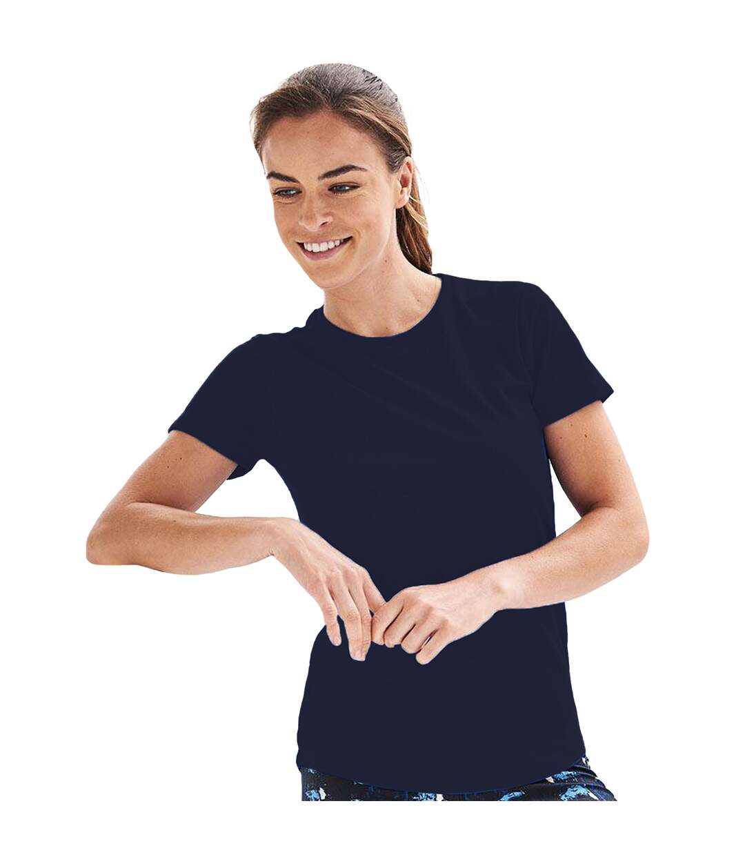 T-shirt sport femmes bleu marine oxford AWDis-4