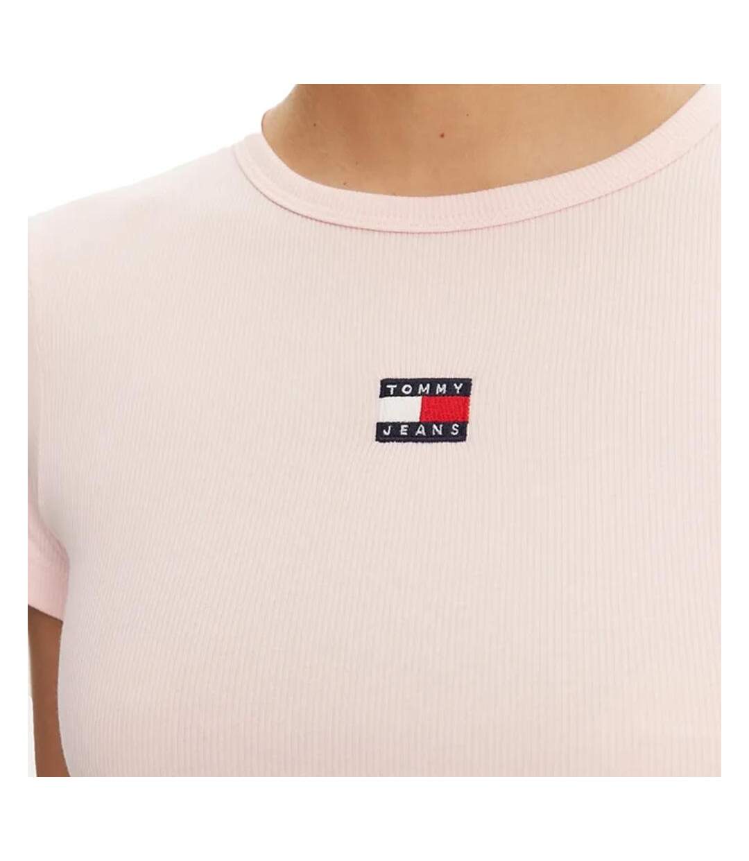 T-Shirt rose femme tommy hilfiger badge - l-2