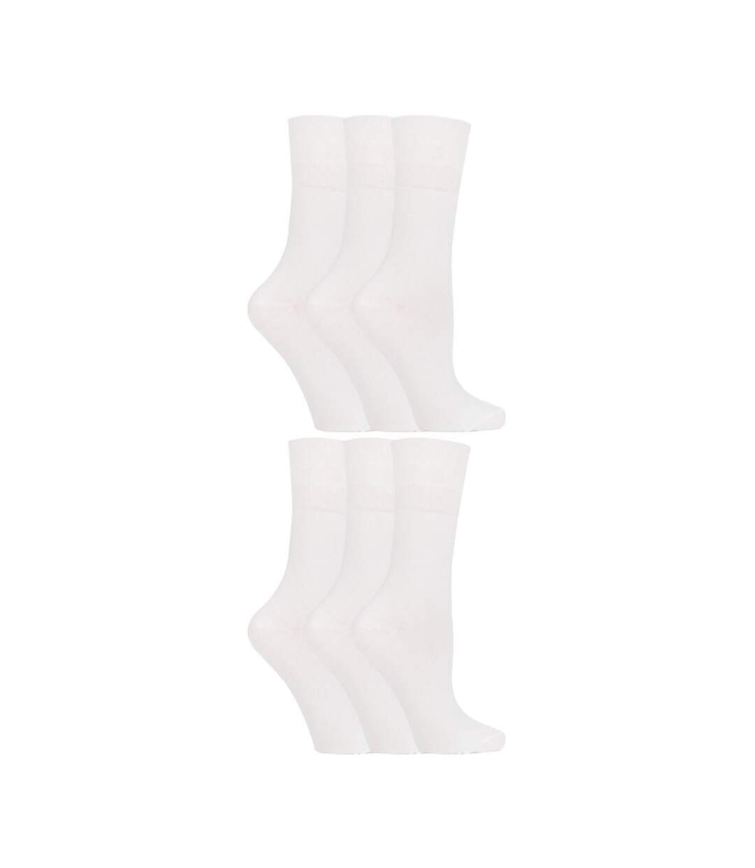 6 Pack Ladies Non Elastic Soft Top Cotton Diabetic Socks-1