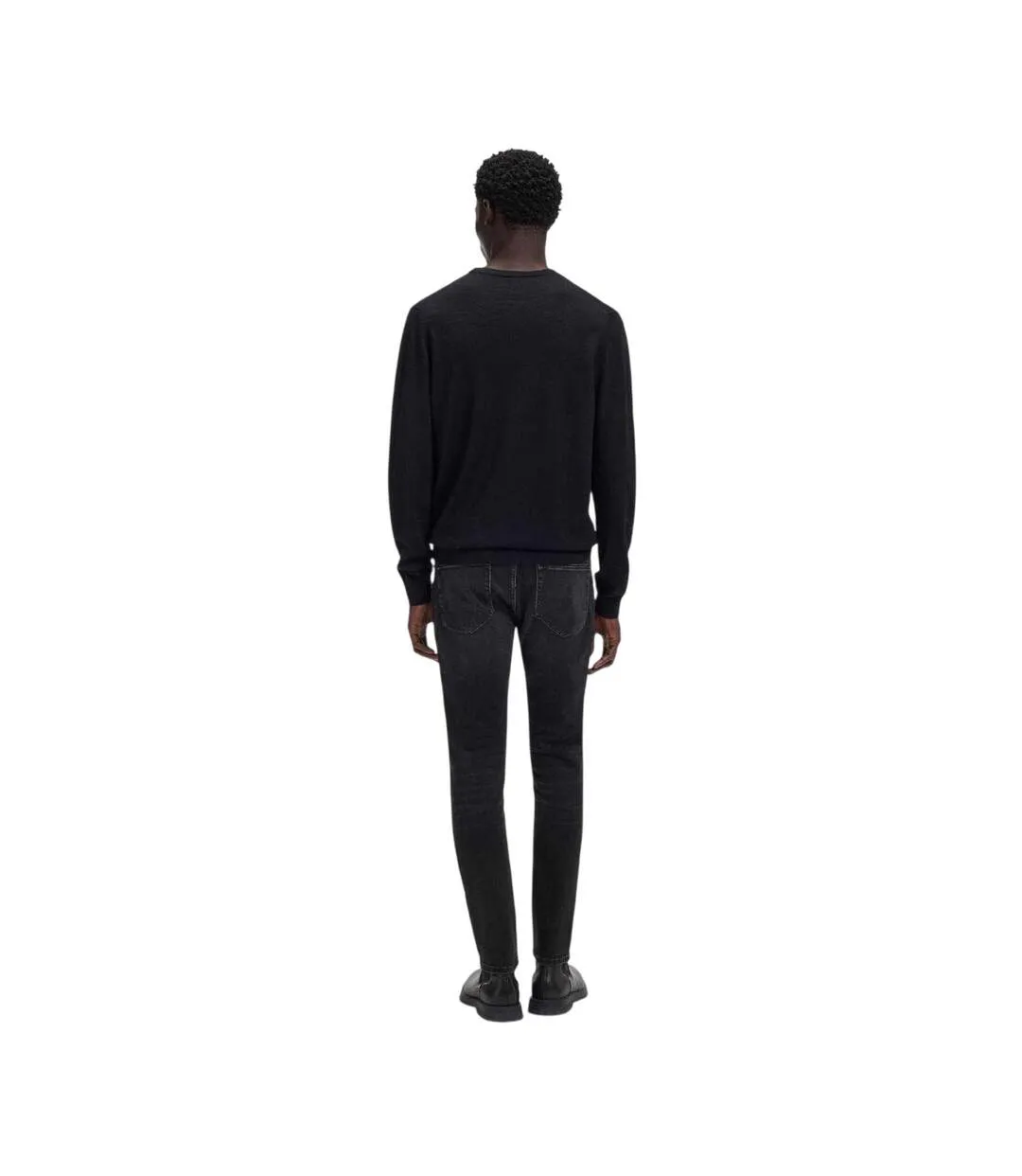 Mens 5 Pockets Skinny Jeans Black Hugo-3