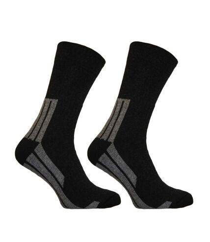 Simply Essentials Mens Wool Blend Active Boot Socks (Pack Of 2) () - UTUT1582