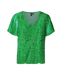 T-shirt Vert à Motifs Femme Vero Moda Easy V-neck