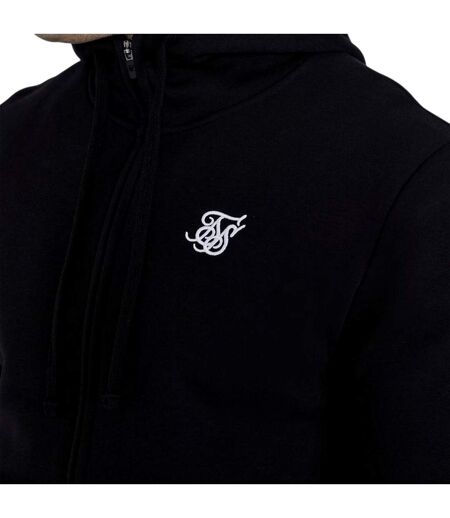 Mens Essential Full Zip Hoodie Black SikSilk