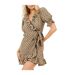Robe Portefeuille Motif/style À Pois Femme Kaki Noir Brave Soul-2