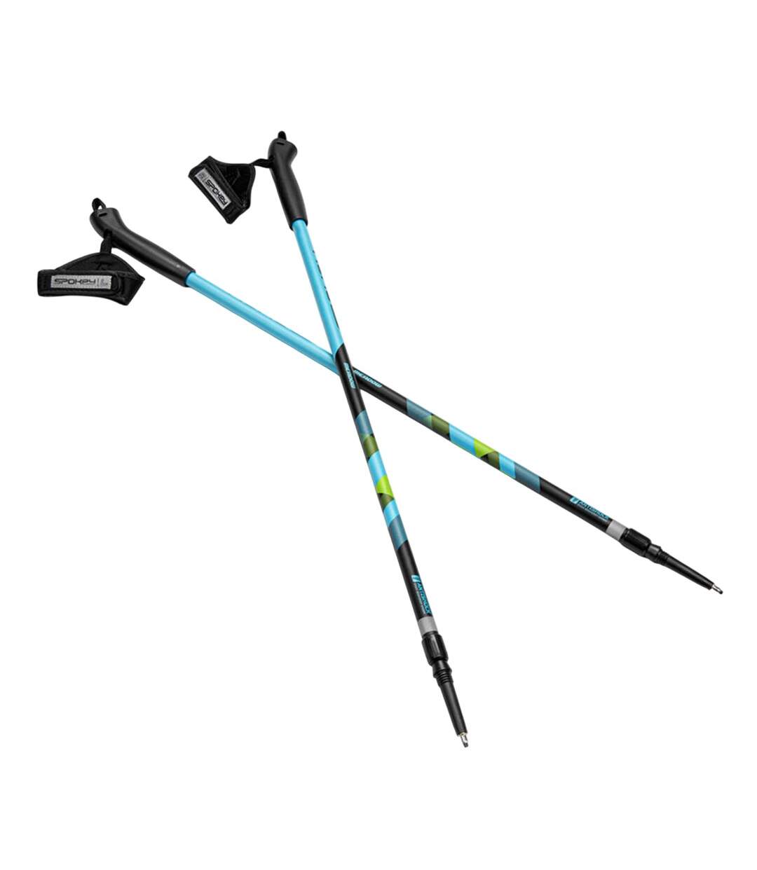 Bâtons De Randonnée Pliables Taille Unique Noir Bleu Vert Spokey-1