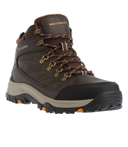 Mens Relment Dagget Water Resistant Hiking Boots Chocolate Skechers