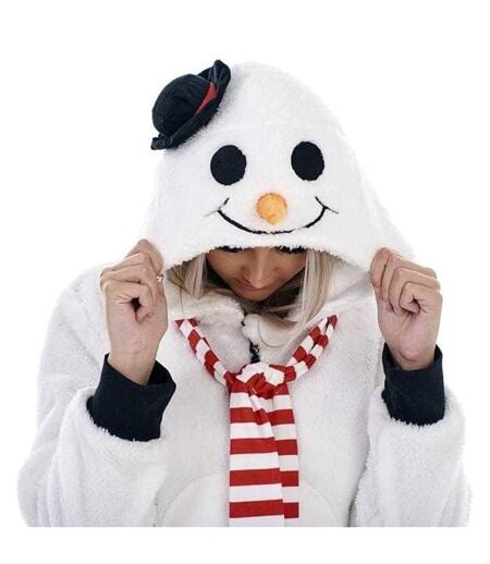 Combinaison Motif/style Bonhomme De Neige Femme Blanc Noir Keanu