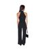 Womens/ladies Sparkle Fitted Jumpsuit Black AX Paris-2