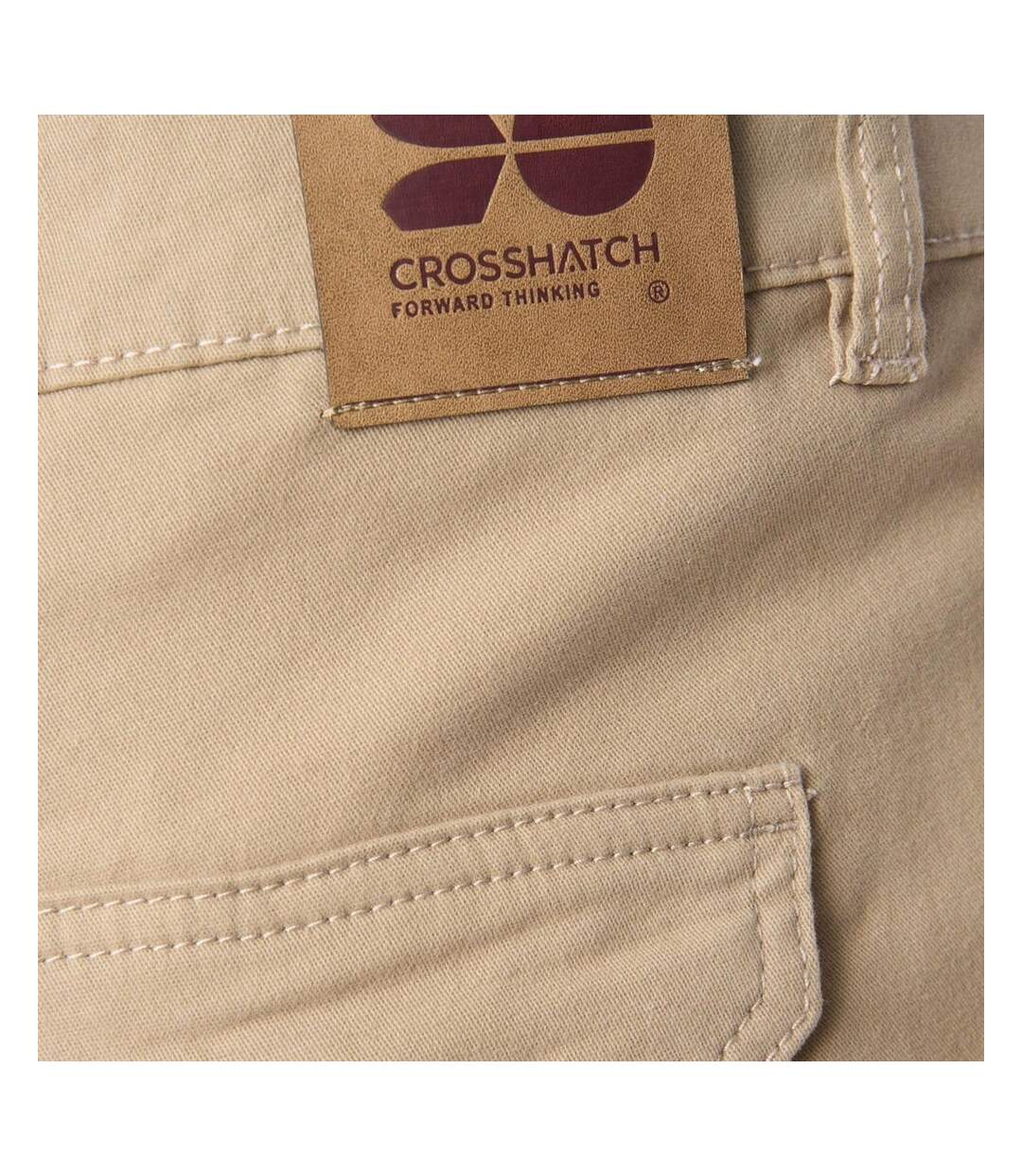 Pantalon À Poches Frentons Homme Beige Gris Crosshatch-4