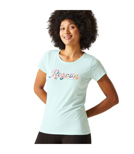 Regatta Womens/Ladies Breezed IV Logo T-Shirt (Bleached Aqua) - UTRG9825
