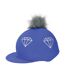 Hy Equestrian Diamond Hat Cover (Electric Blue/Gray)