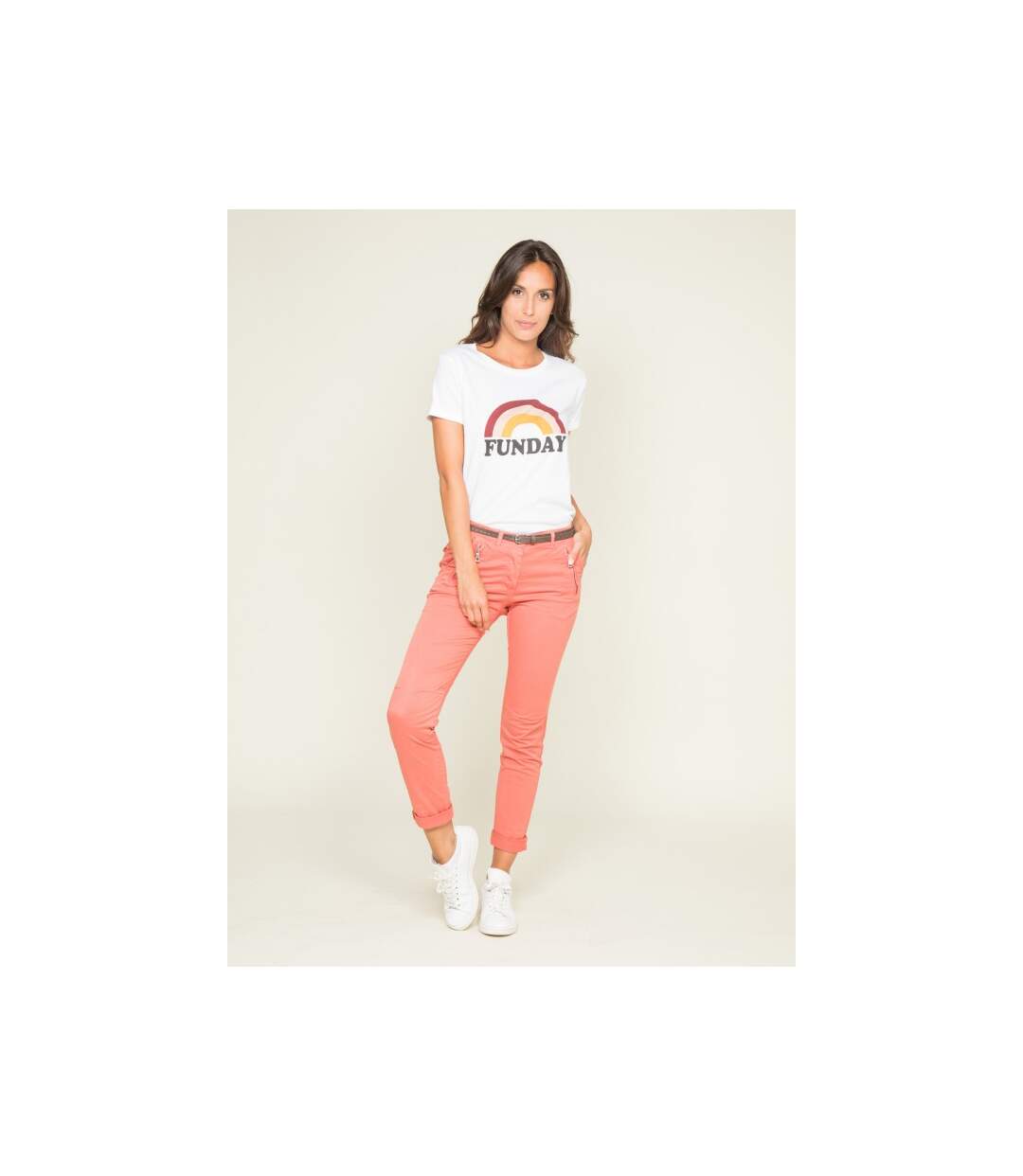T-shirt col rond message FINA - Dona X Lisa-4