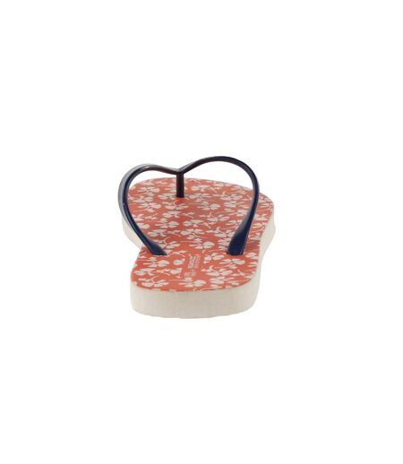 Womens/ladies Orla Kiely Parsley Flip Flops Satsuma White Regatta