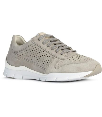 Womens/ladies sukie suede trainers light grey Geox