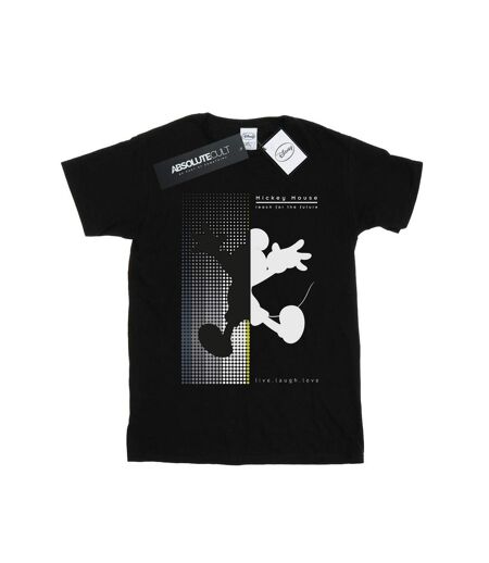 Disney Womens/Ladies Mickey Mouse Reach For The Future Cotton Boyfriend T-Shirt (Noir) - UTBI36579