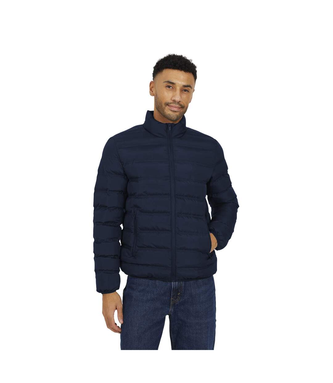 Doudoune Motif/style Matelassé Marley Homme Bleu Marine Brave Soul-1