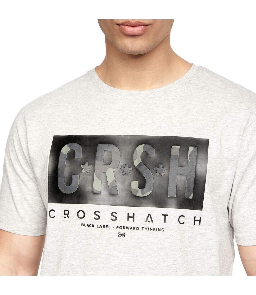 Crosshatch Mens Meshmore T-Shirt (Grey Marl)